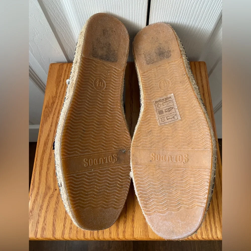 SOLUDOS Gray Suede Square Toe Jute Espadrille Tassel Smoking Loafers 11.5